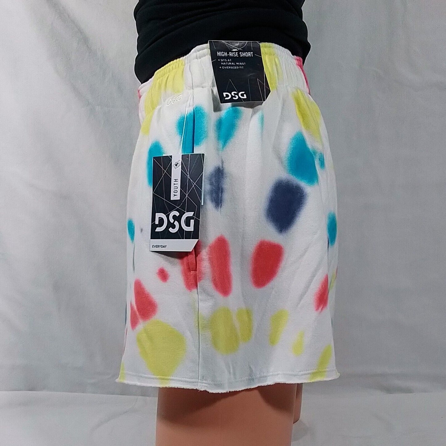 Boys' Pride Fleece Shorts-Youth Pride-Swirl Pride Tie Dye-NWT-