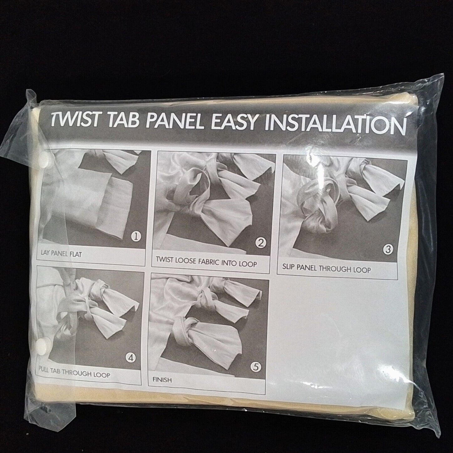 Madison Park Emilia Champagne Solid Twisted Tab Top Curtain 84"L Curtain (A33)