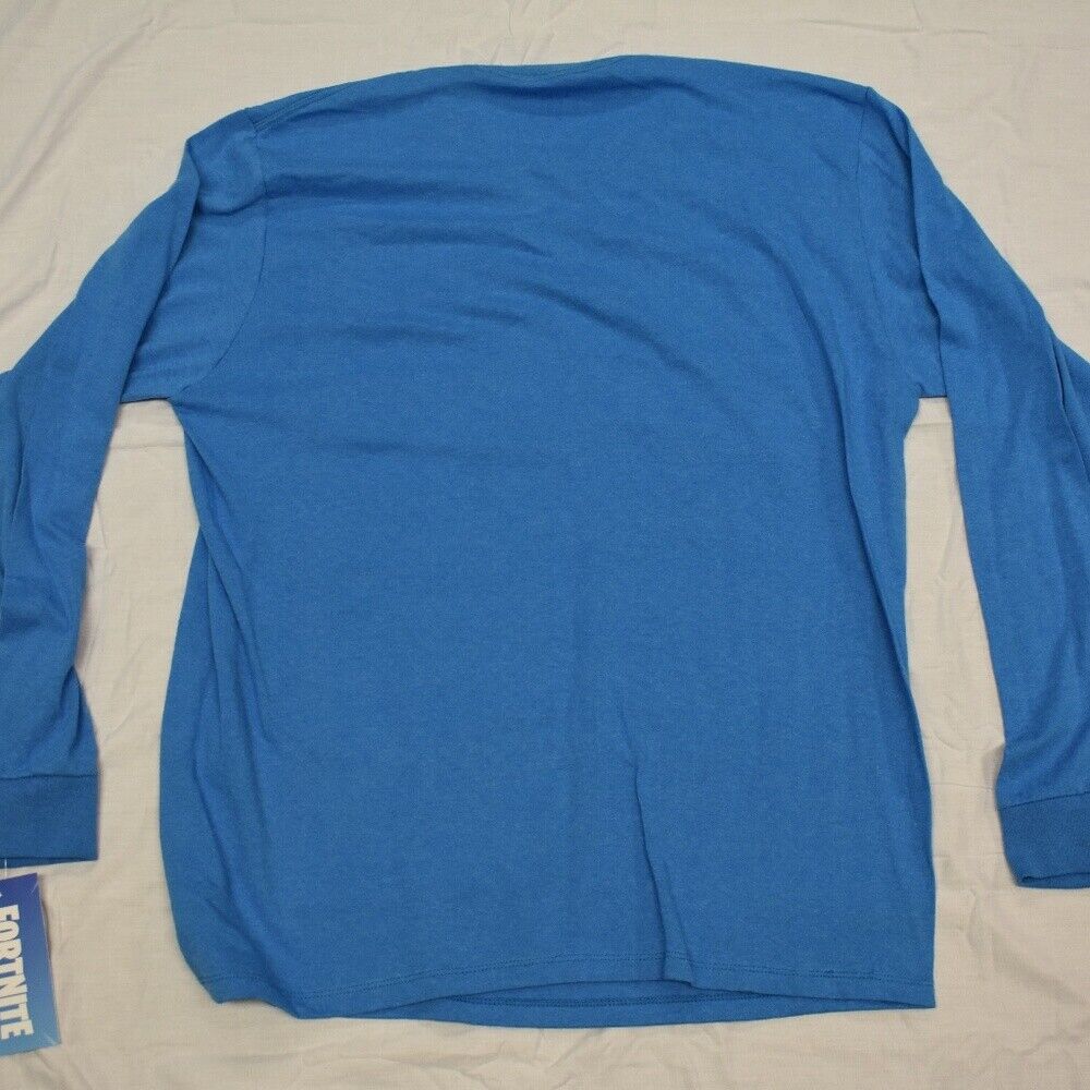 NWT Fortnite Mens Long Sleeve Blue Tee