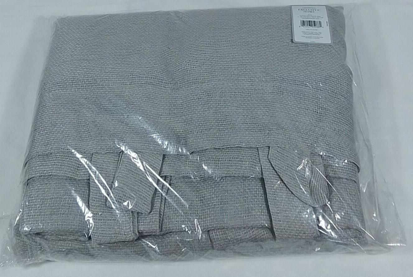 Miami Cloud Grey Solid Sheer Hook & Looptab Indoor/Outdoor Curtain-A14