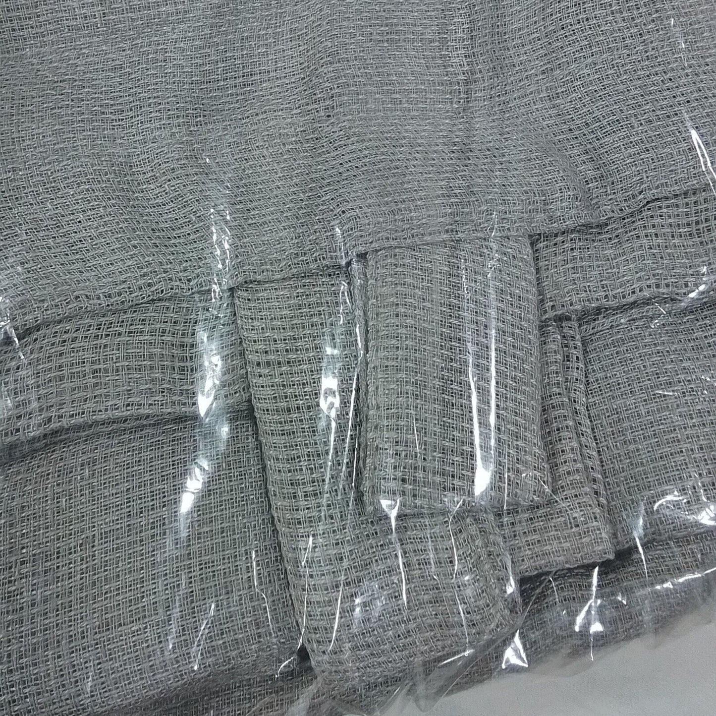 Miami Cloud Grey Solid Sheer Hook & Looptab Indoor/Outdoor Curtain-A14