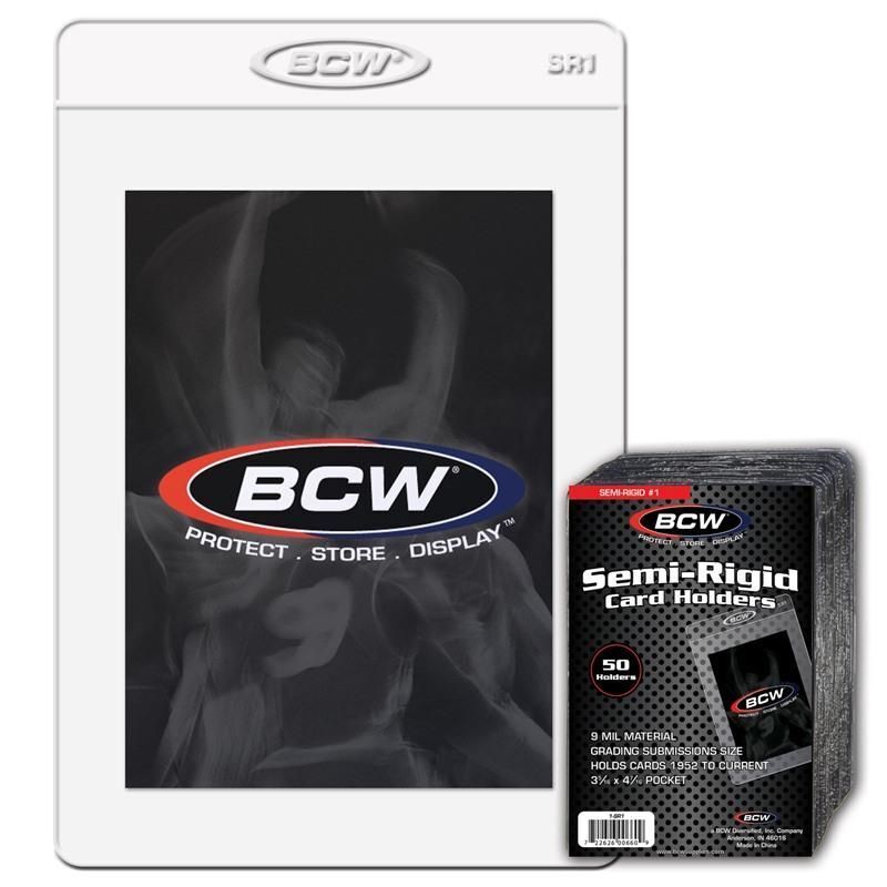 BCW 1-SR1 Semi Rigid Card Holders-3 5/16x4 7/16