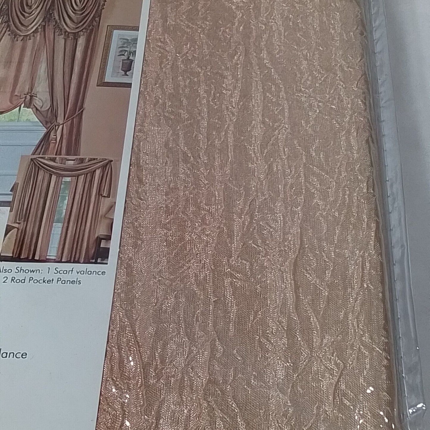 Ombre 84in L Polyester Light Filtering Window Panel Sandstone-(A11)