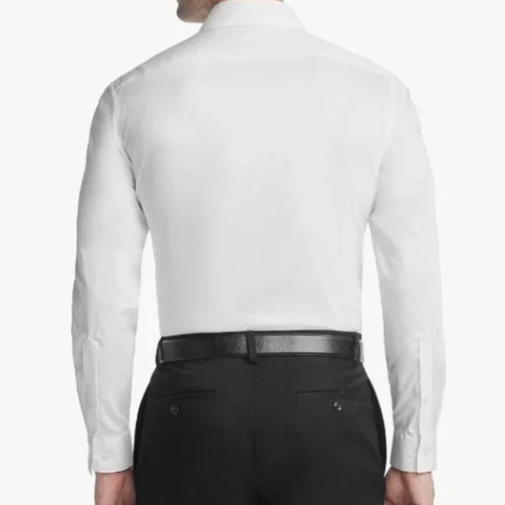 Van Heusen Men's Flex Collar Slim Fit Dress Shirt -White-NWOT