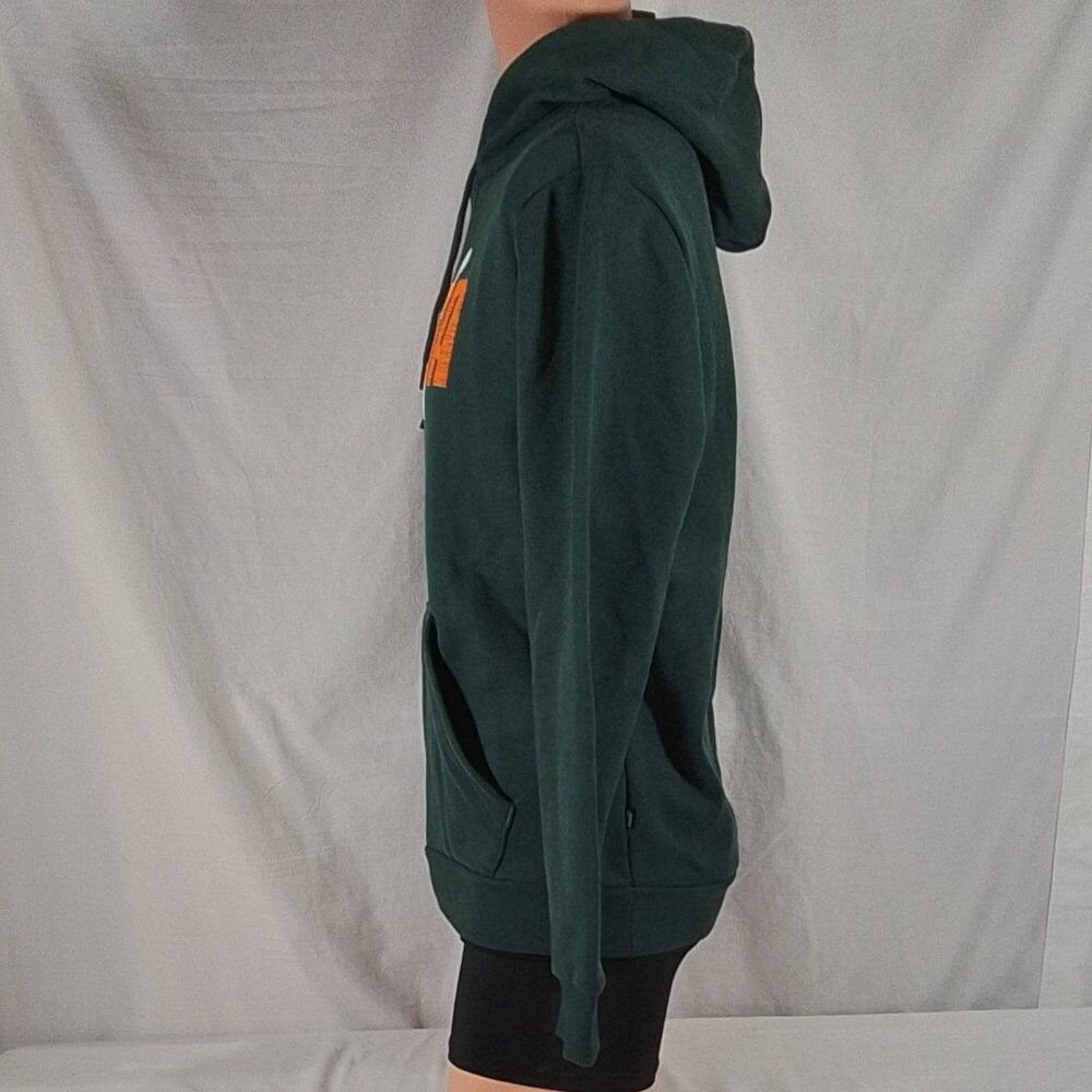 Men's Puma Layered Graphic Hoodie-Green/Orange-Small-NWT