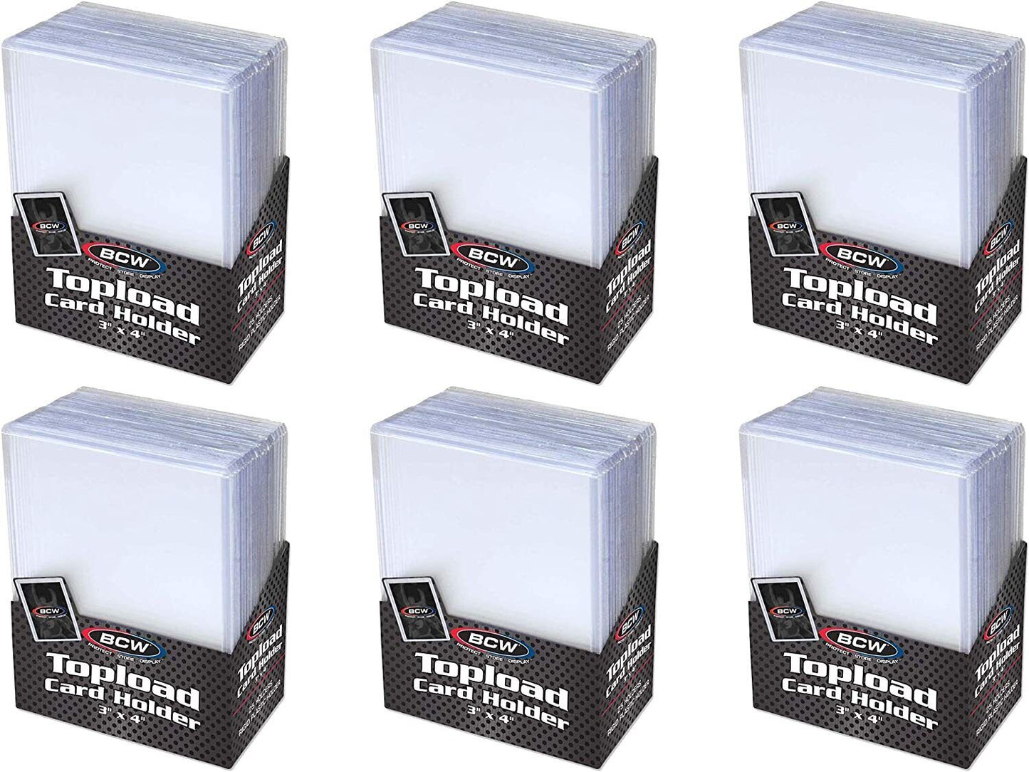 BCW 3"x4" Toploader Card Holder for Standard Trading Cards-Various Counts