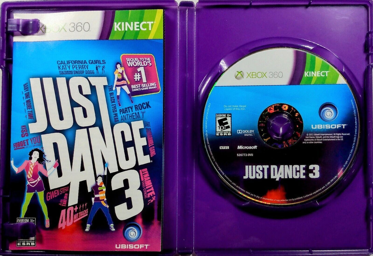 Just Dance 3, Victorious, Kinect Adventures, Disney Infinity-4 Game Bundle