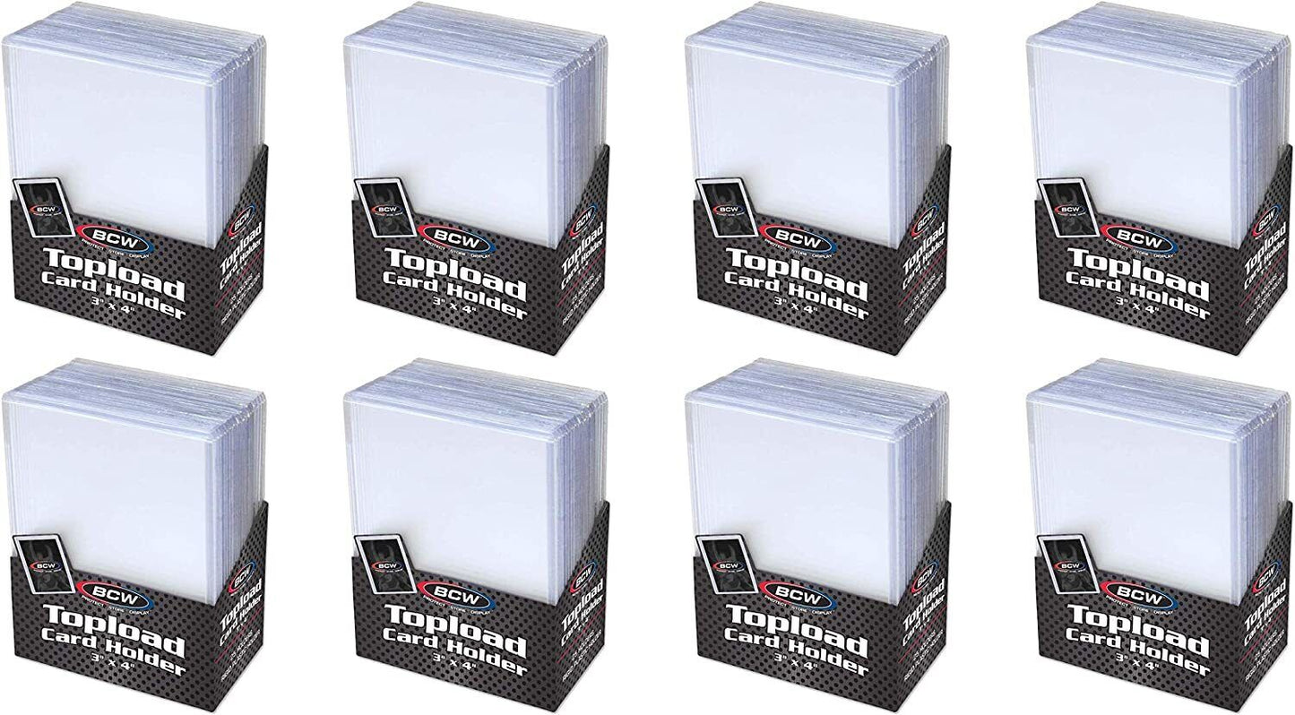 BCW 3"x4" Toploader Card Holder for Standard Trading Cards-Various Counts