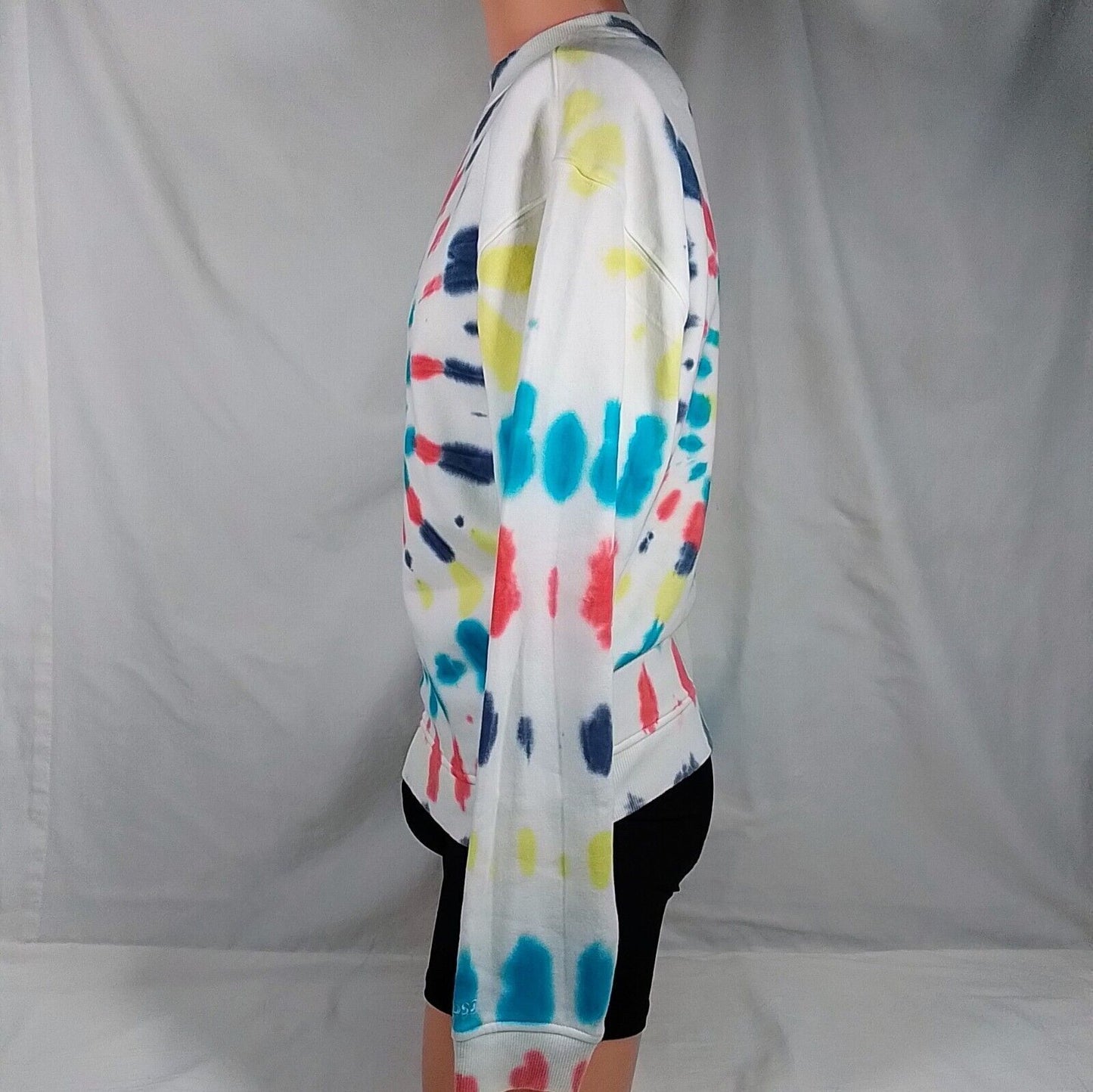 Men's Pride Fleece Crew Neck Sweatshirt-Swirl Pride Tie Dye-XS--NWT