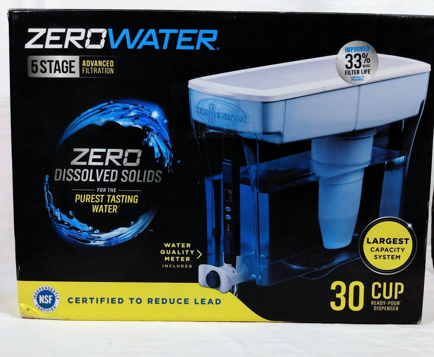 ZeroWater 30-Cup Ready-Pour- Water Pitcher Filter-ZD-030RP