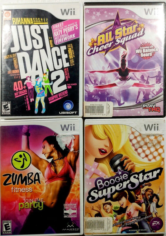 Wii Get Moving Bundle: Zumba Fitness, Just Dance 2, All Star Cheer