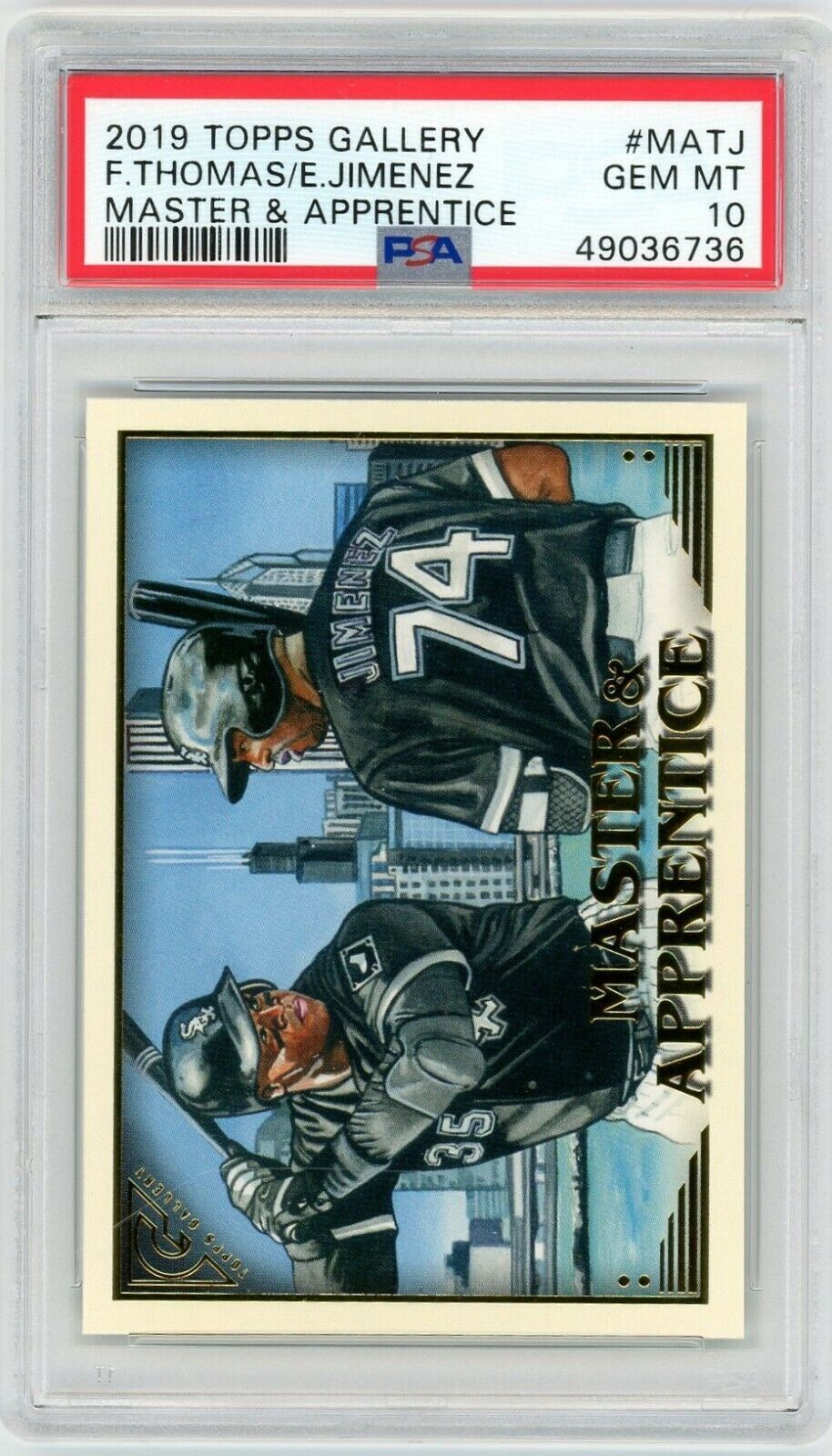 2019 Topps Gallery Frank Thomas Eloy Jimenez #MATJ PSA 10