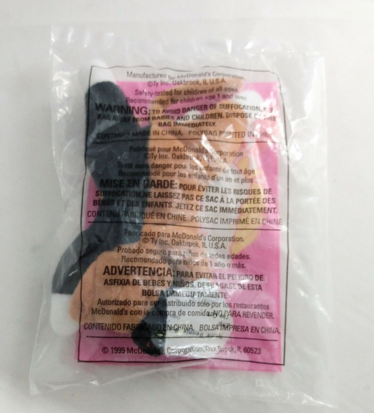 TY Chip the Cat Teenie Beanie Baby-Retired-New in plastic
