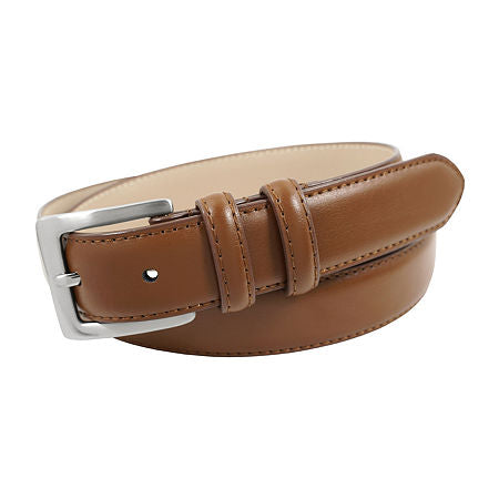 Men's Status Top Grain Leather Dress Belt - Cognac - 30 - NWT