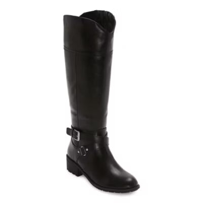 Women's St John's Bay Dempsy Stacked Heel Riding Boots - Black - 8.5 - NIB