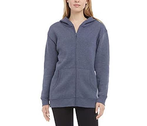 Women's Danskin Ultra Cozy Fleece Zip Hoodie - Stonewash Heather - S - NWT