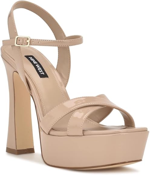 Women's Nine West Iriv3 Heeled Sandal - Nude - 6 - NIB