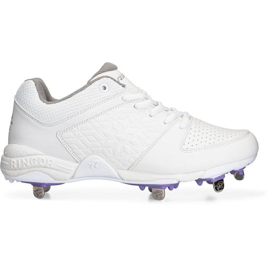 Women's RIP-IT Diamond Metal Softball Cleats - White - 11 - NIB