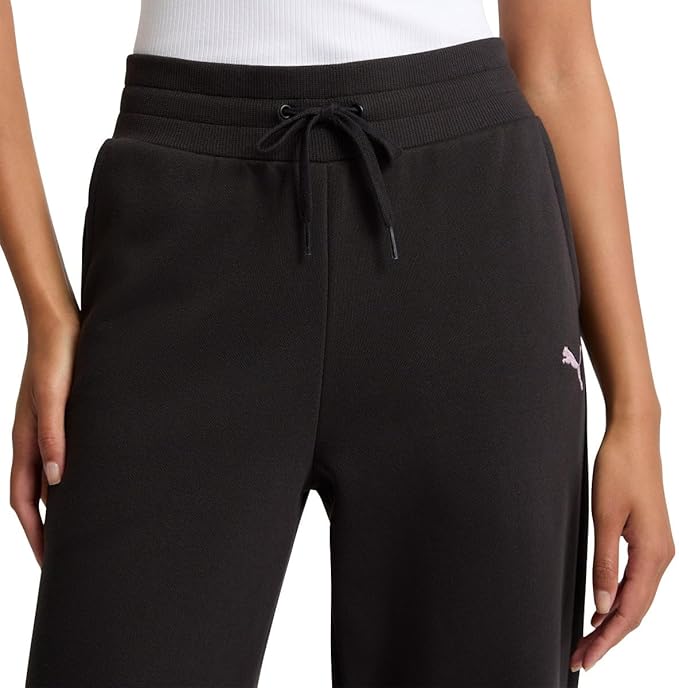 Puma Women's Fleece Sweat Pants-Black-NWT