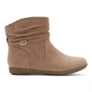 Women's St John's Bay Kenzie Flat Heel Booties - Taupe - 7.5 - NIB