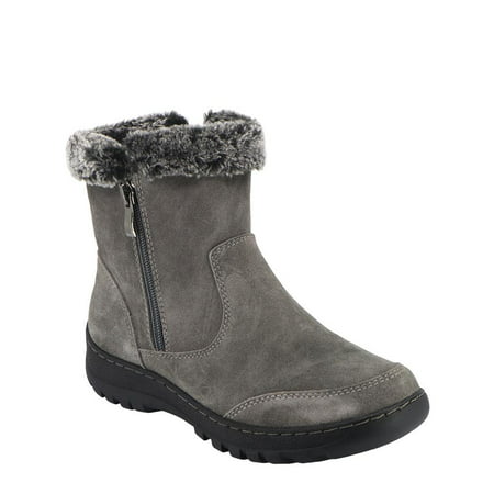 Women's Khombu Blend Leather Winter Booties - Grey - 9 - NIB