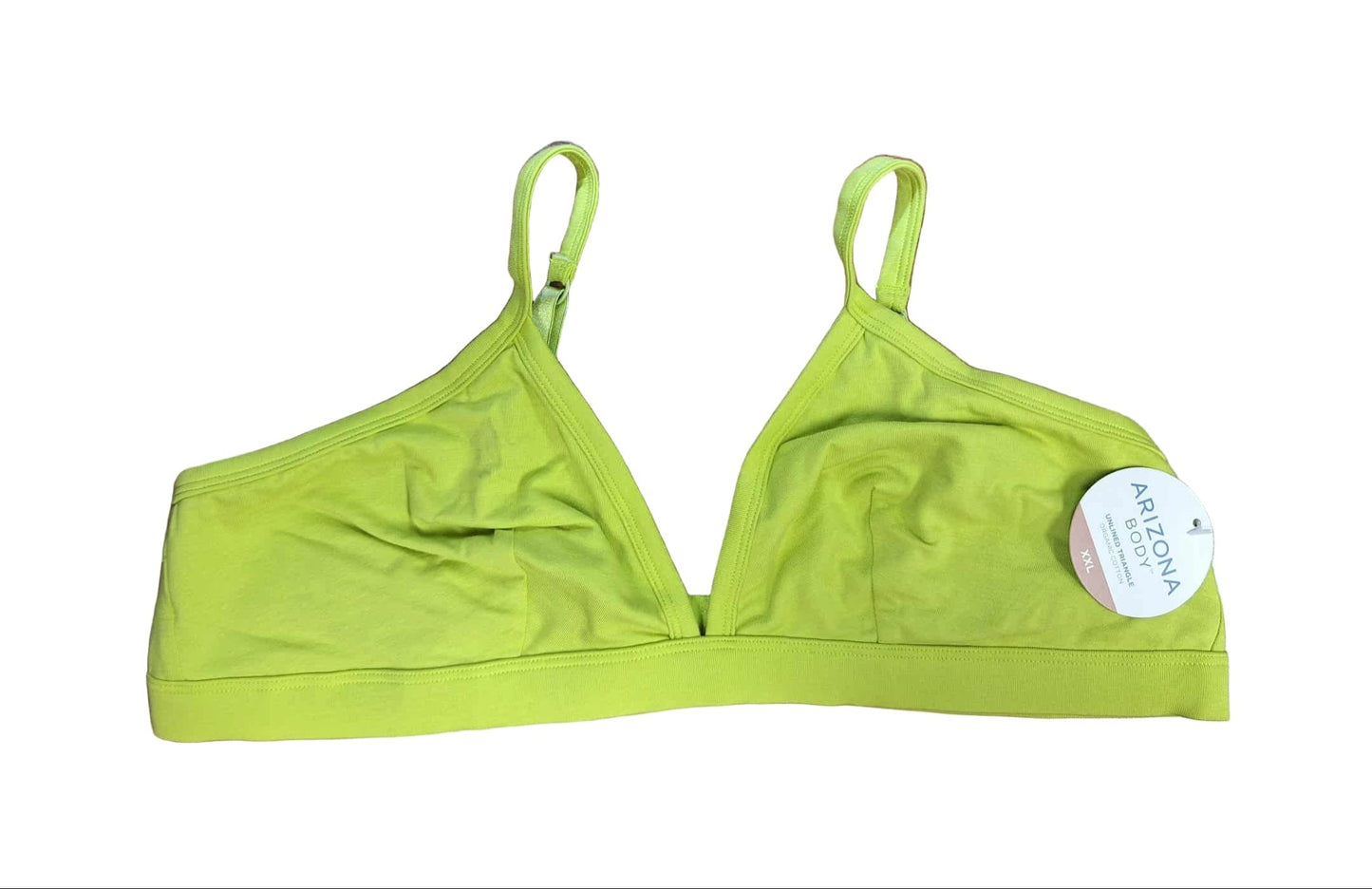 Arizona Body Women's Unlined Triangle Bra Various Sizes Acid Lime NWT