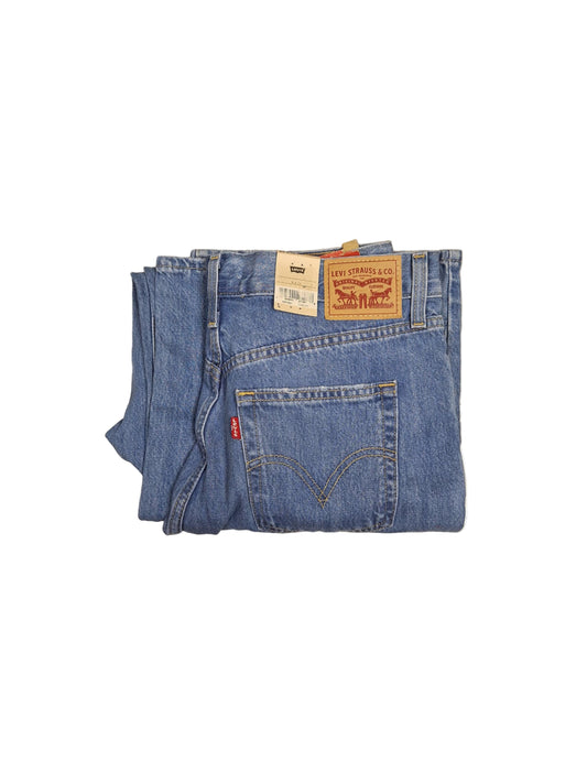 Women's Levi's  High Waisted Distressed  Straight Leg Jeans - Med. Blue - 31x29