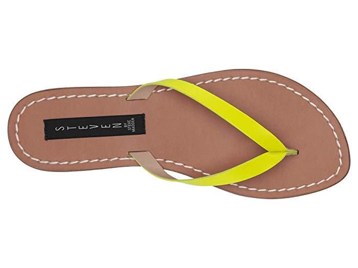 Women's Steven by Steve Madden Chey Flip Flops - Neon Yellow - 9 - NIB