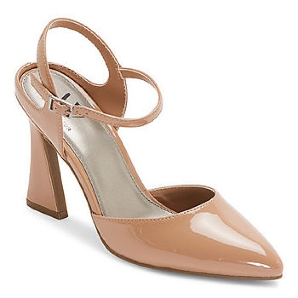 Women's Worthington Zeeland Pointed Toe Ankle Strap Heels - Camel - 9.5 - NIB