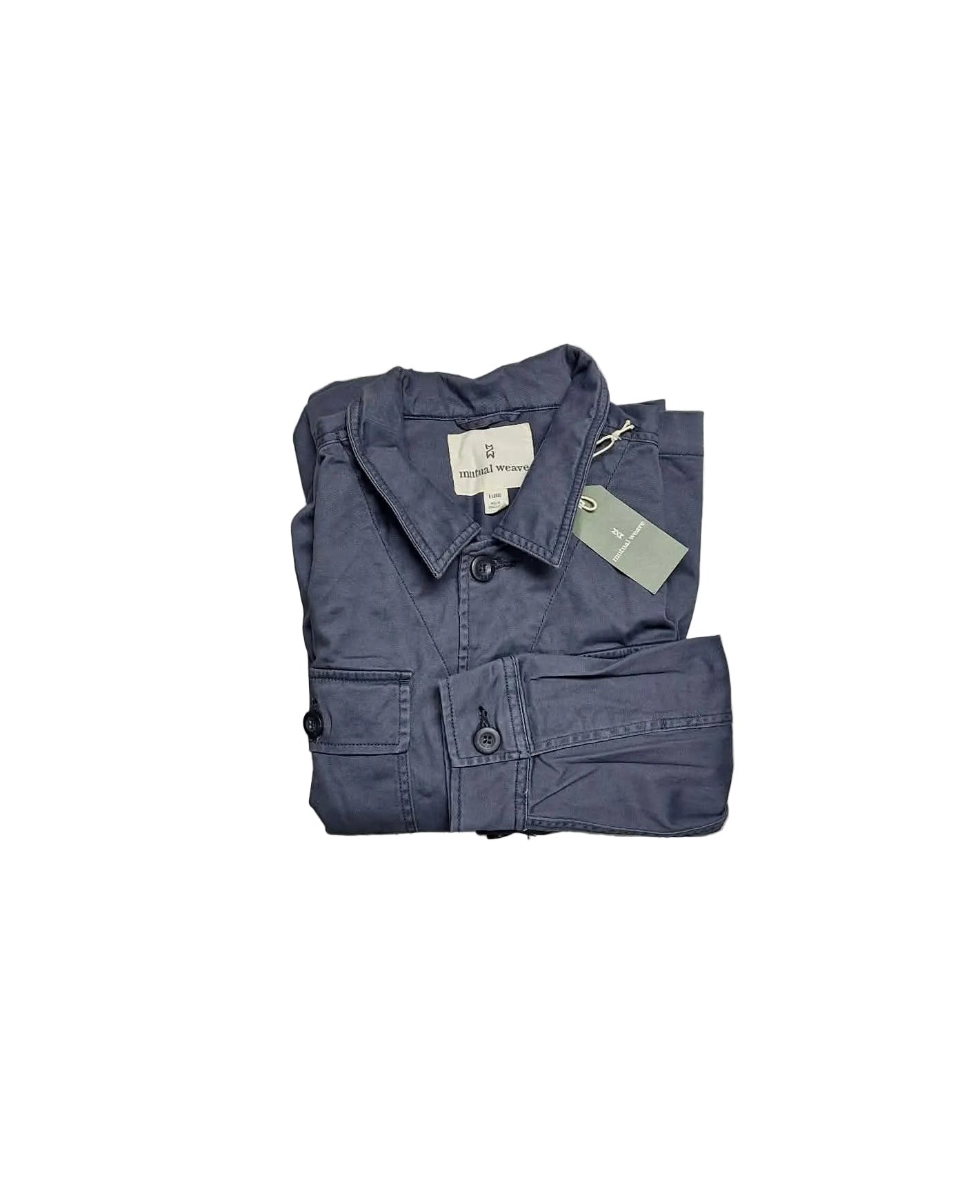 Mutual Weave Men's Button Down Shirt XL Ombre Blue NWT