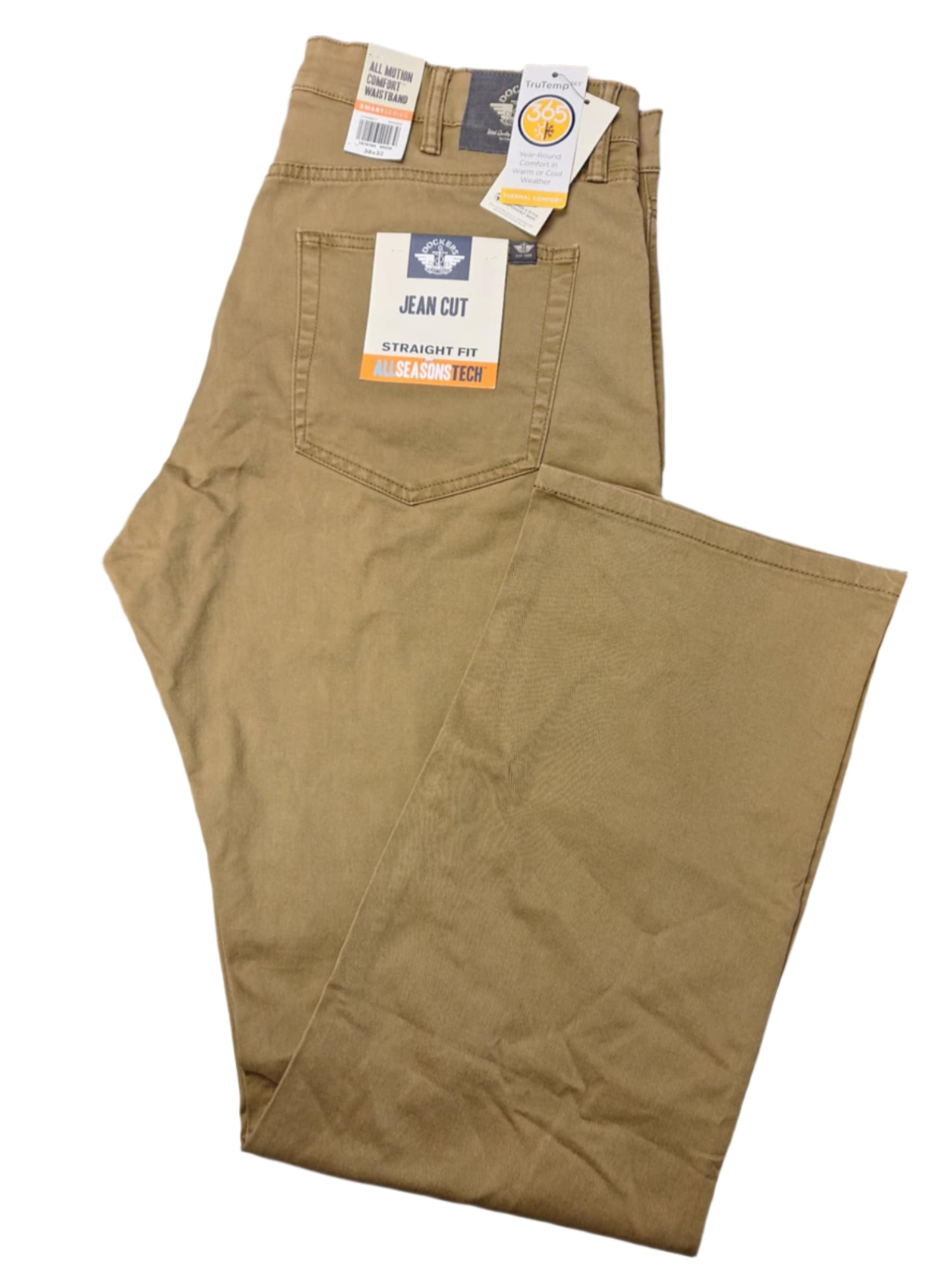 Dockers Men's All Seasons Tech Jean Cut Khaki Pants 38x32 NWT