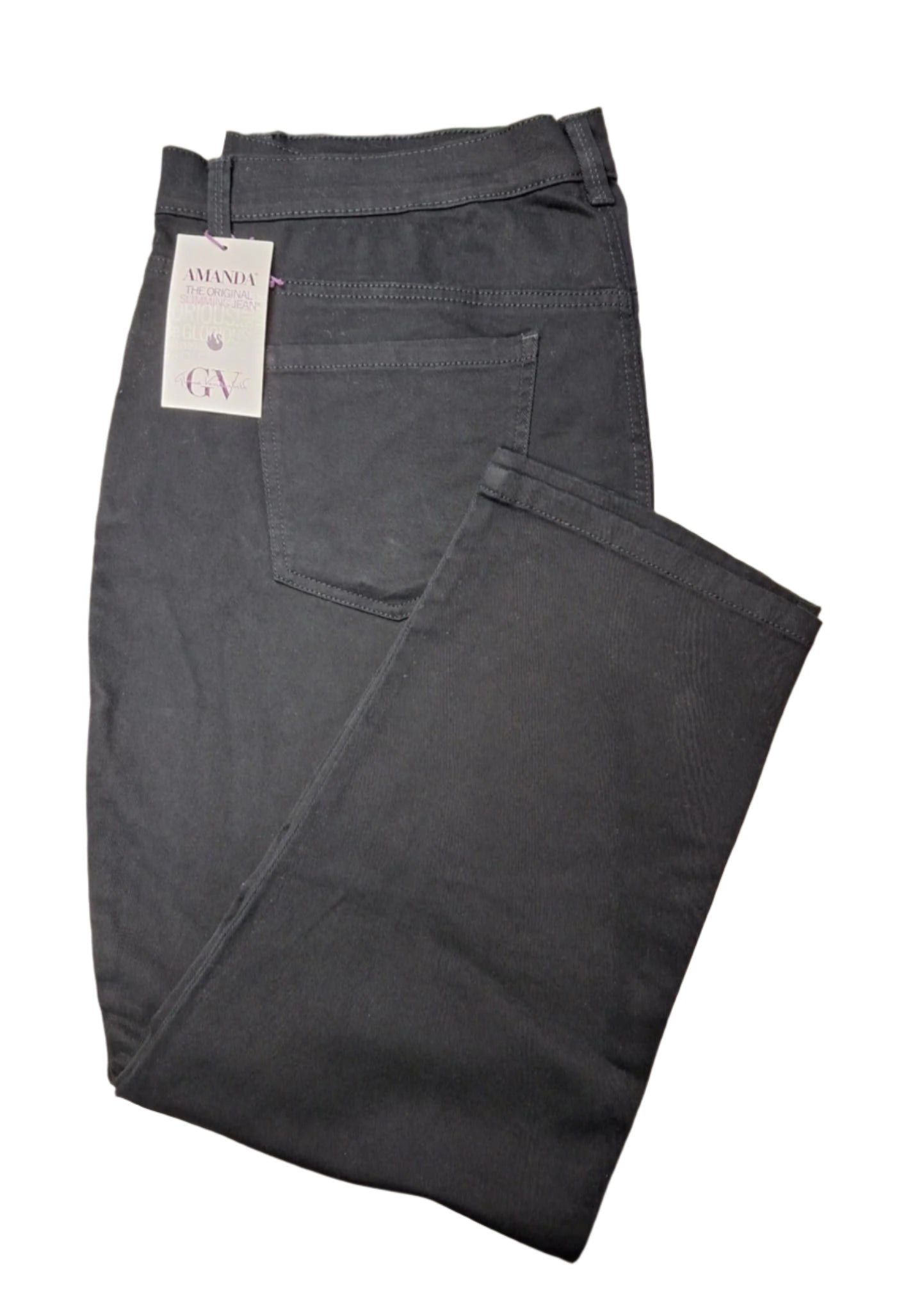 Gloria Vanderbilt Women's Amanda Jeans 20 Short Black NWT