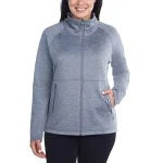 KIRKLAND Signature Women's Fleece Full Zip Active Jacket-Gray-S-NWOT