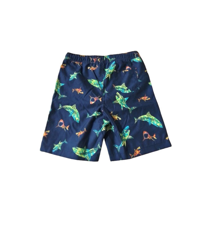 Lands' End Boys' Shark Print Swim Trunks XL NWOT