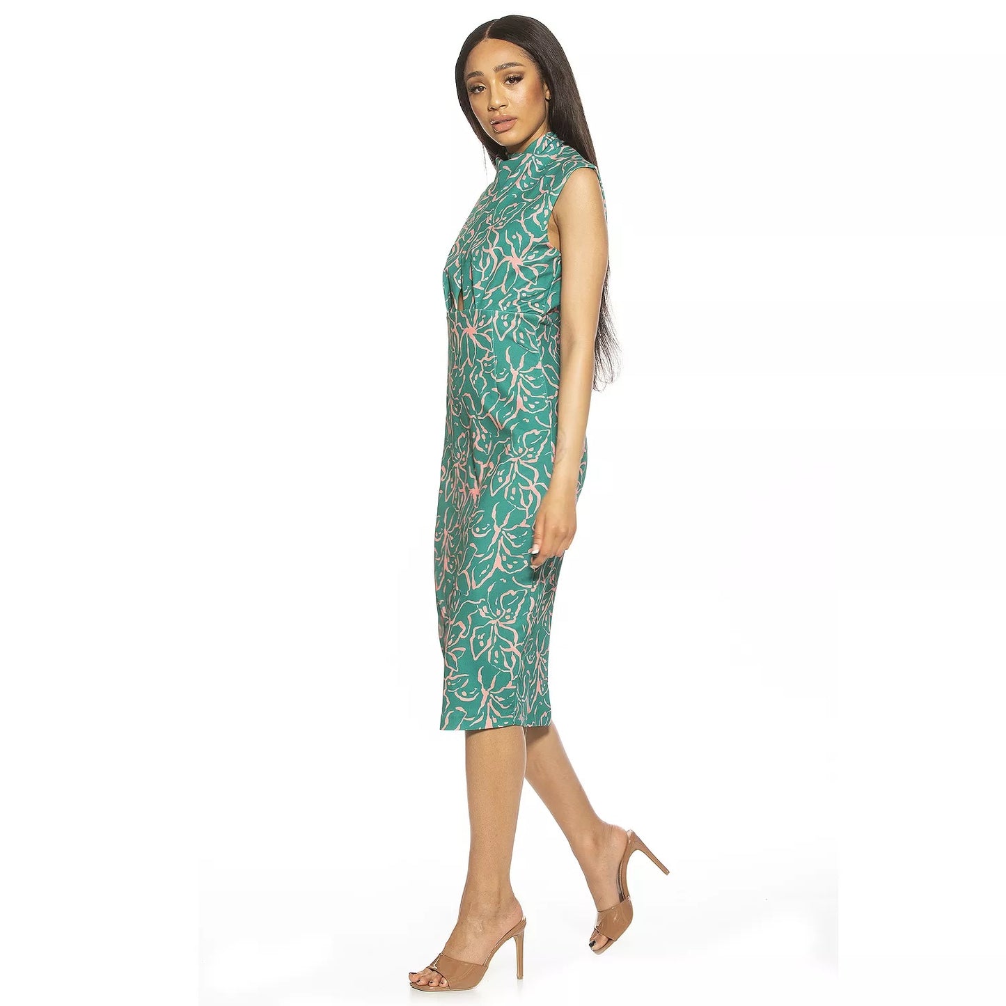 Alexia Admor Women's Elouise Draped Bodice Cutout Sheath Dress XL NWT