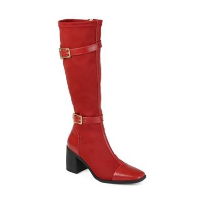 Women's Journee Collection Gaibree Stacked Heel Riding Boots - Red - 9W - NIB