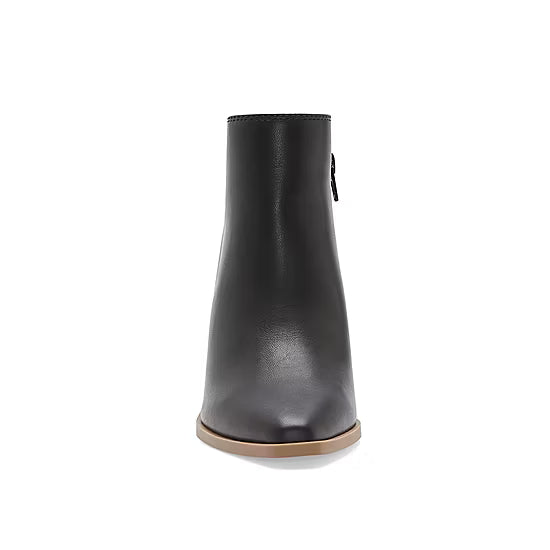 Women's a.n.a Dutch Stacked Heel Booties - Black - 7 - NIB