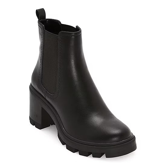 Women's Arizona Jean Co Moss Block Heel Chelsea Boots - Black - 7.5 - NWOB