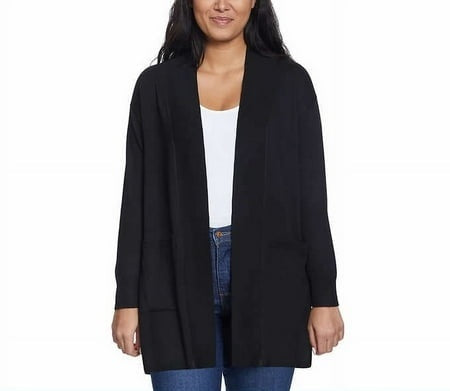 Gloria Vanderbilt Women's Open Front Cardigan XXL Black NWT