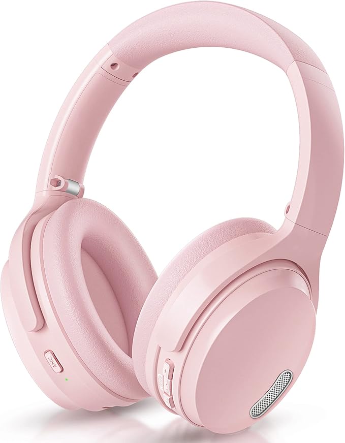 Active Noise Cancelling Wireless Headphones Pink Open Box