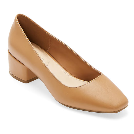 Women's Liz Claiborne Faris Block Heel Pumps - Tan - 10W - NIB