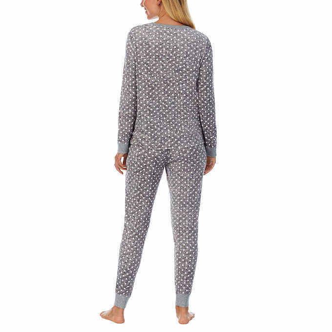 Jane and Bleecker Women's Fleece Pajama Set Large Gray NWT