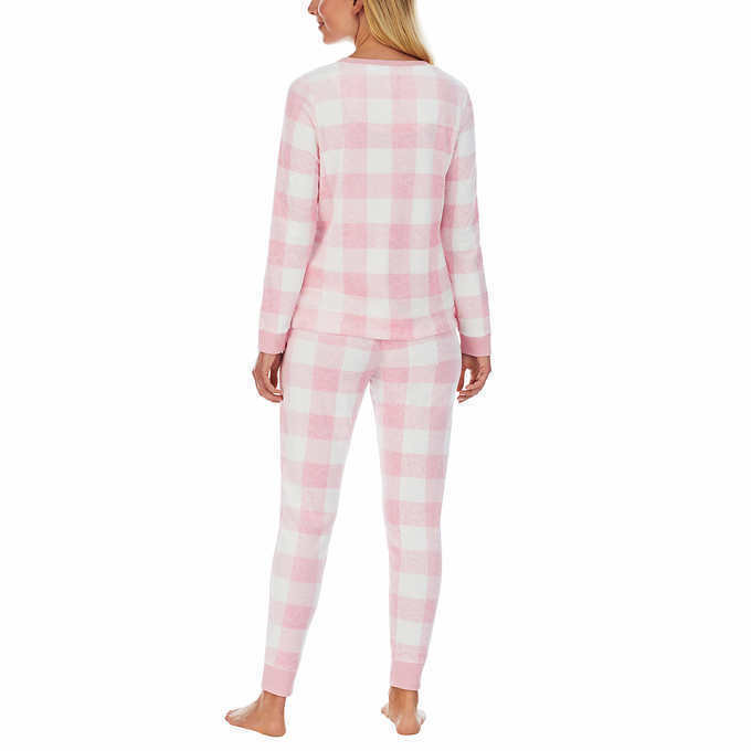 Jane and Bleecker Women's Fleece Pajama Set Large Pink NWT