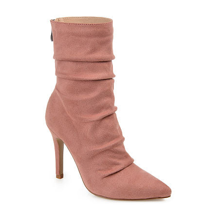 Journee Collection Women's Markie Stiletto Booties 9.5 Blush NIB