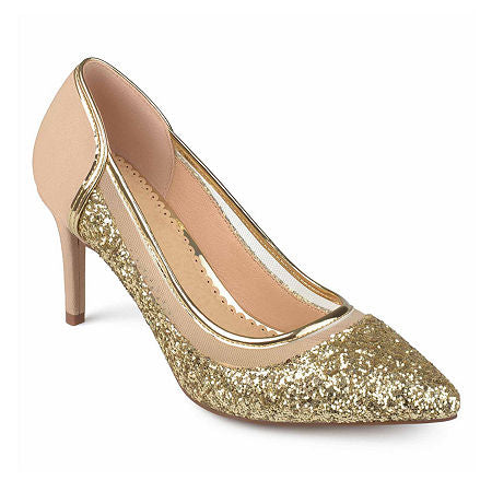 Journee Collection Women's Kalani Pump Gold NWOB