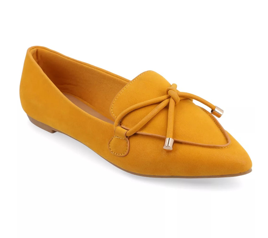 Journee Collection Women's Muriel Slip on Flats Mustard 11 NWOB