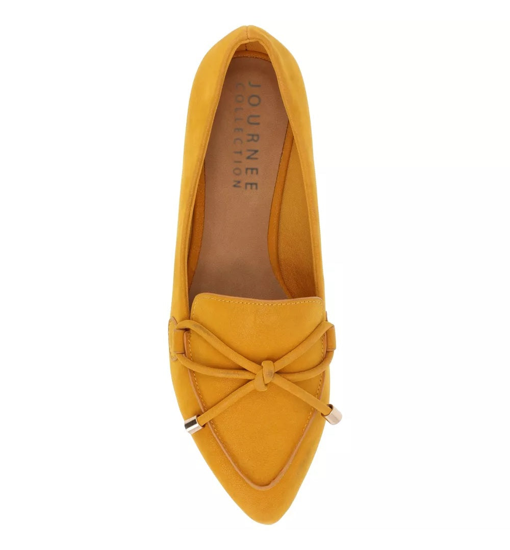 Journee Collection Women's Muriel Slip on Flats Mustard 11 NWOB
