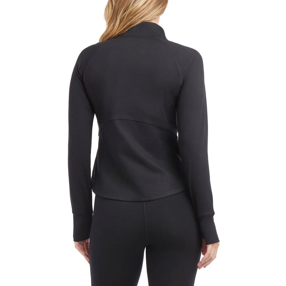 Jockey Women's Midweight Yoga Jacket XL Black Salt NWT