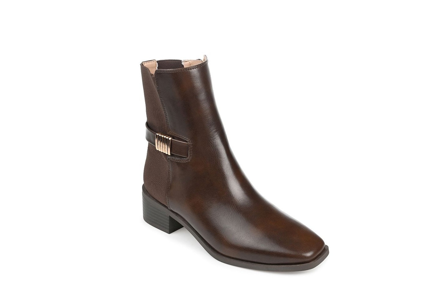 Journee Collection Women's Wide Width Aubrie Bootie 8.5 Brown NWOB