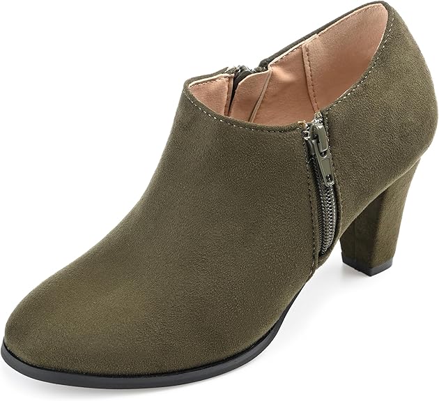 Journee Women's Comfort Sanzi Booties 7.5 Olive NIB